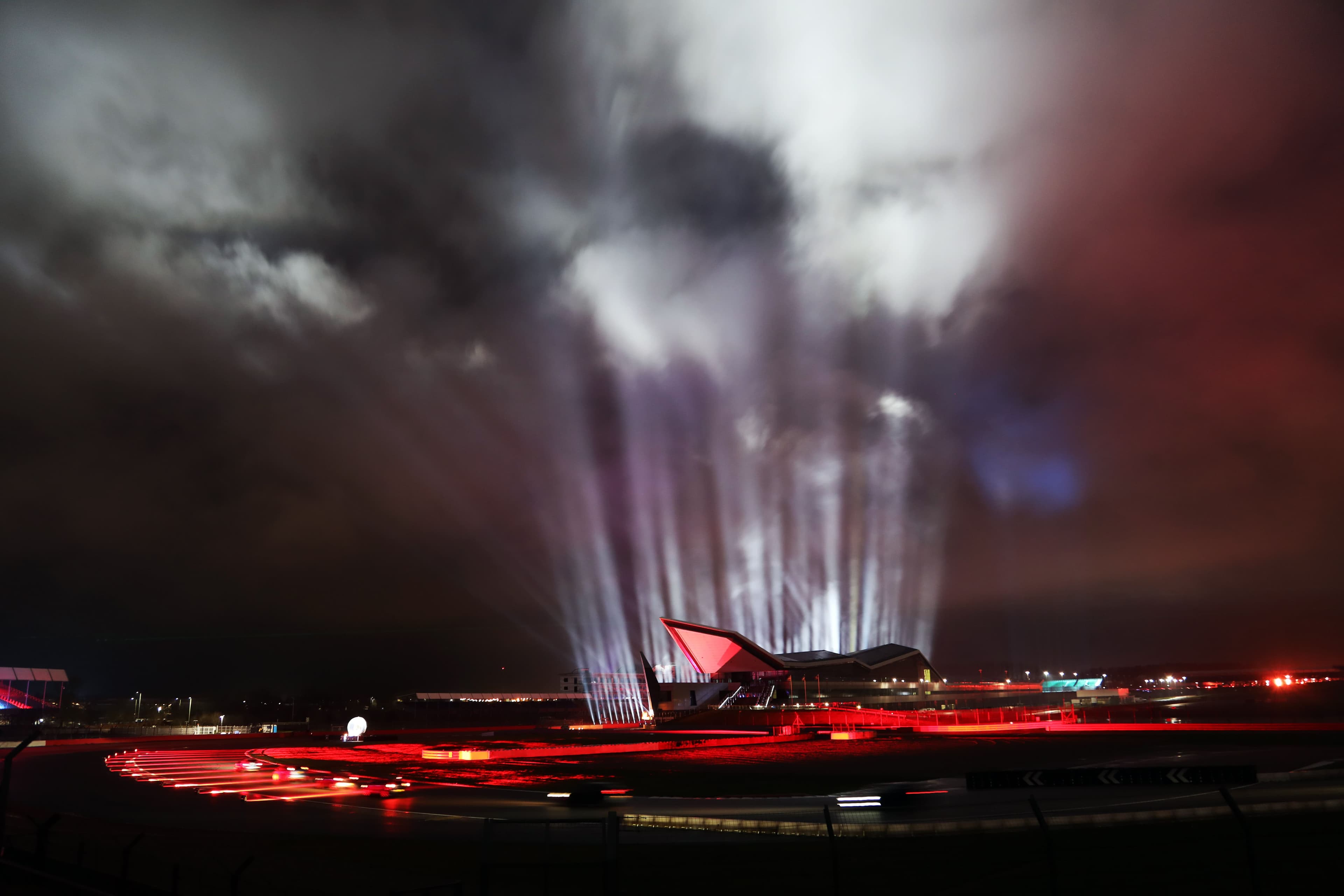 Silverstone circuit night lights